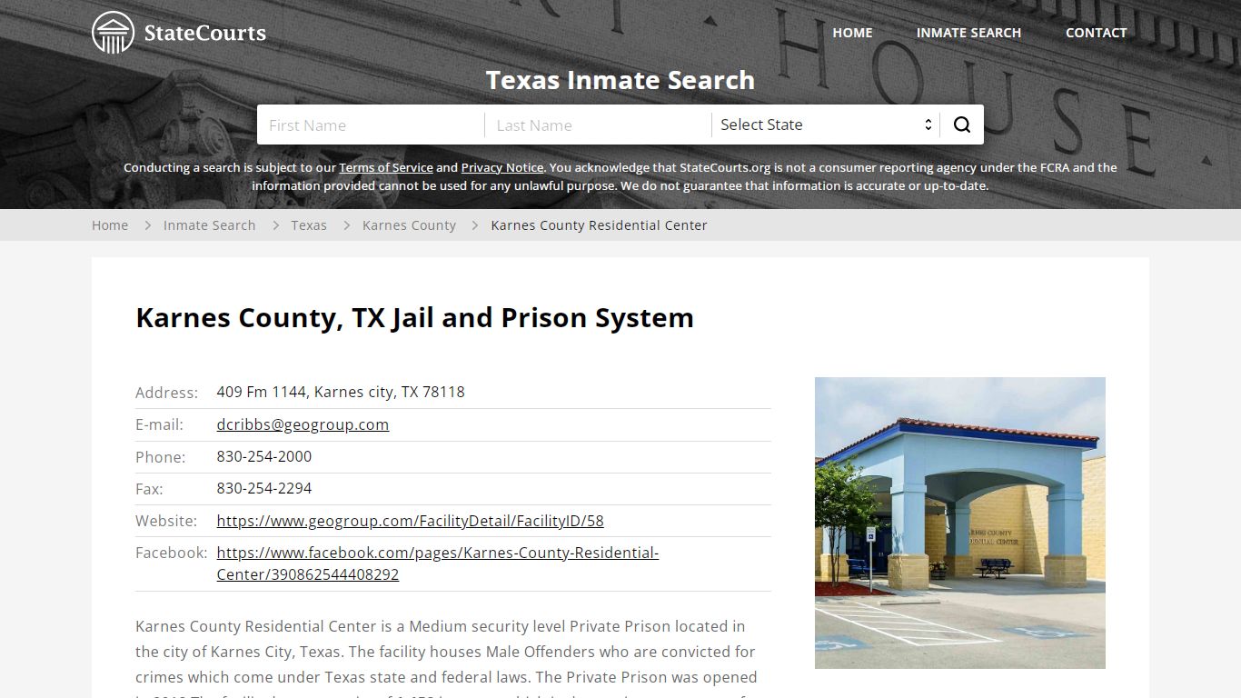 Karnes County Residential Center Inmate Records Search ...