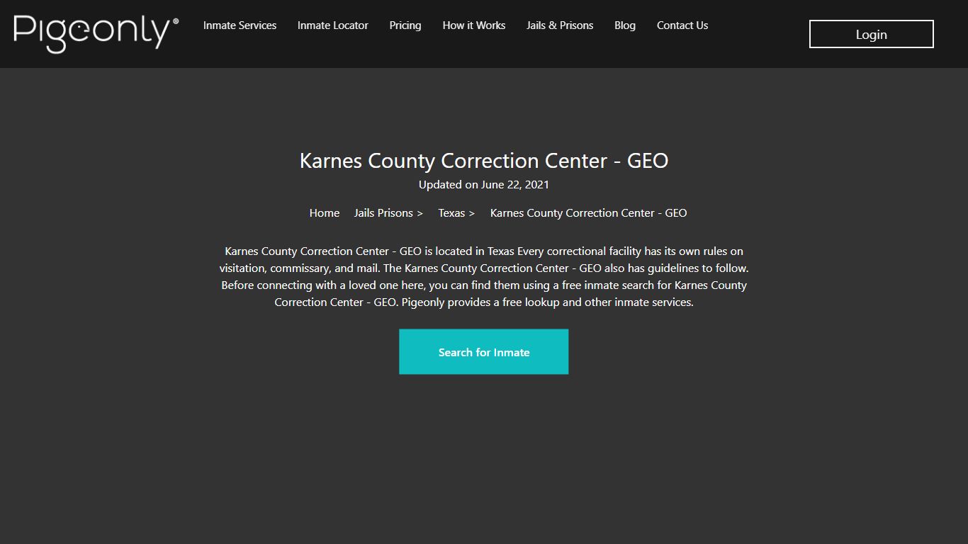 Karnes County Correction Center - GEO Inmate Search | Texas