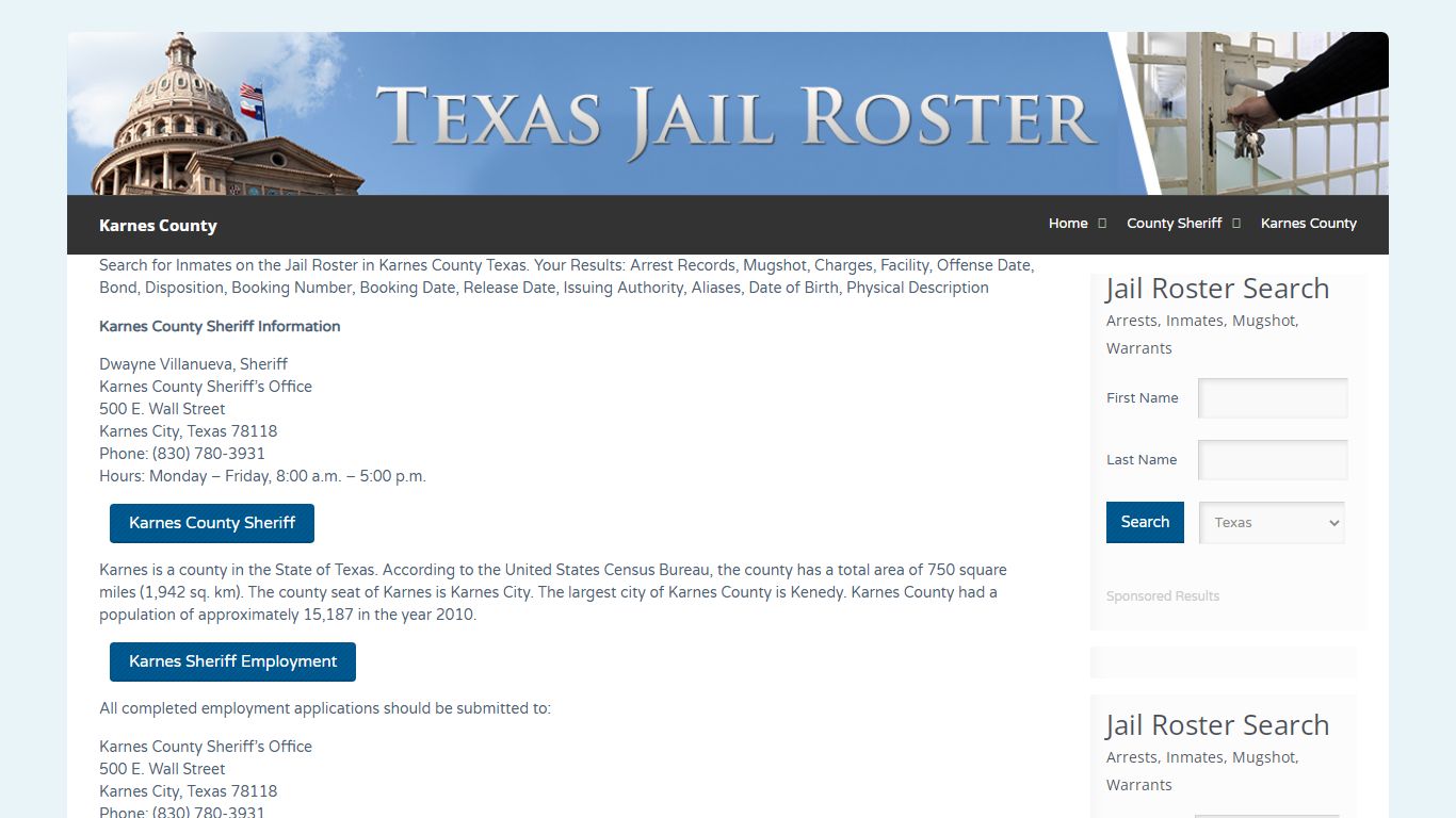 Karnes County | Jail Roster Search